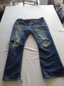 Holes in knees, ankles and crotch