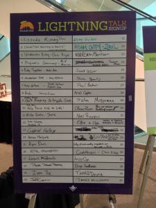Lightning talks list